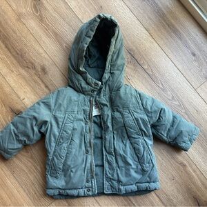 Zara boys Green Hooded Jacket